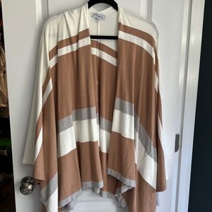 Polagram tan/ivory/grey NWOT super soft OSFA pashmina/shawl